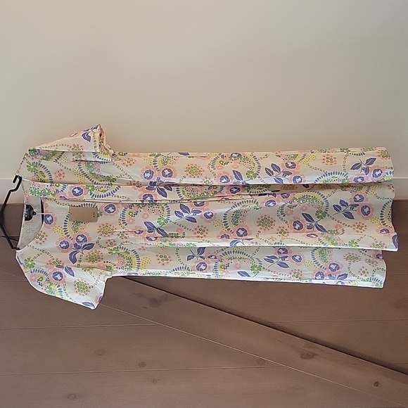 NWT A.P.C $400 BELTED FLORAL COTTON MIDI DRESS - Picture 3 of 7